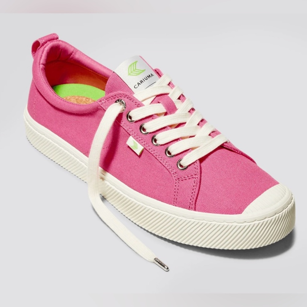 Cariuma OCA Low Pink Lemonade Canvas Sneakers